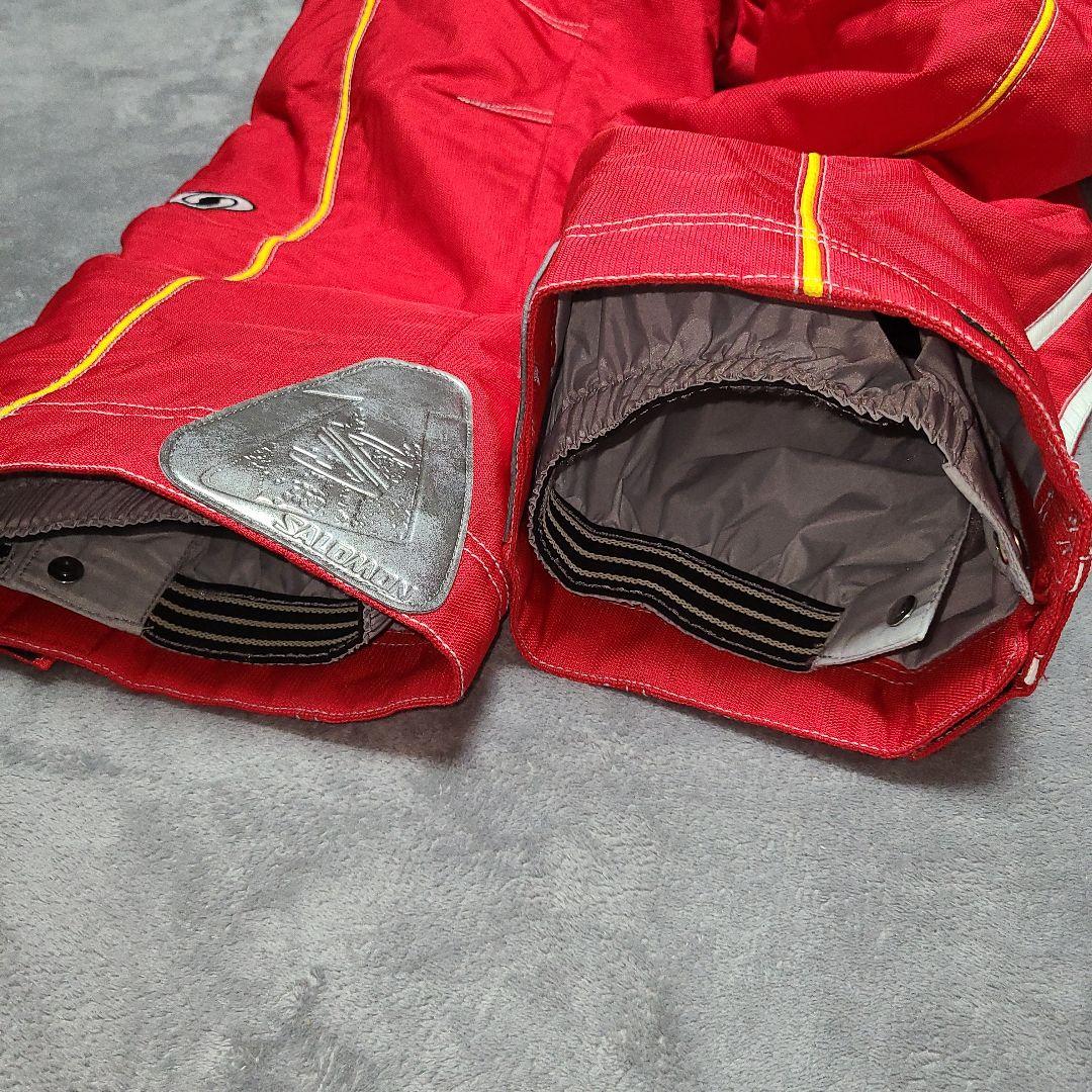 泥*子様 ✨️希少 貴重✨️サロモン スキーウェア パンツ ベスト 3点 L 赤