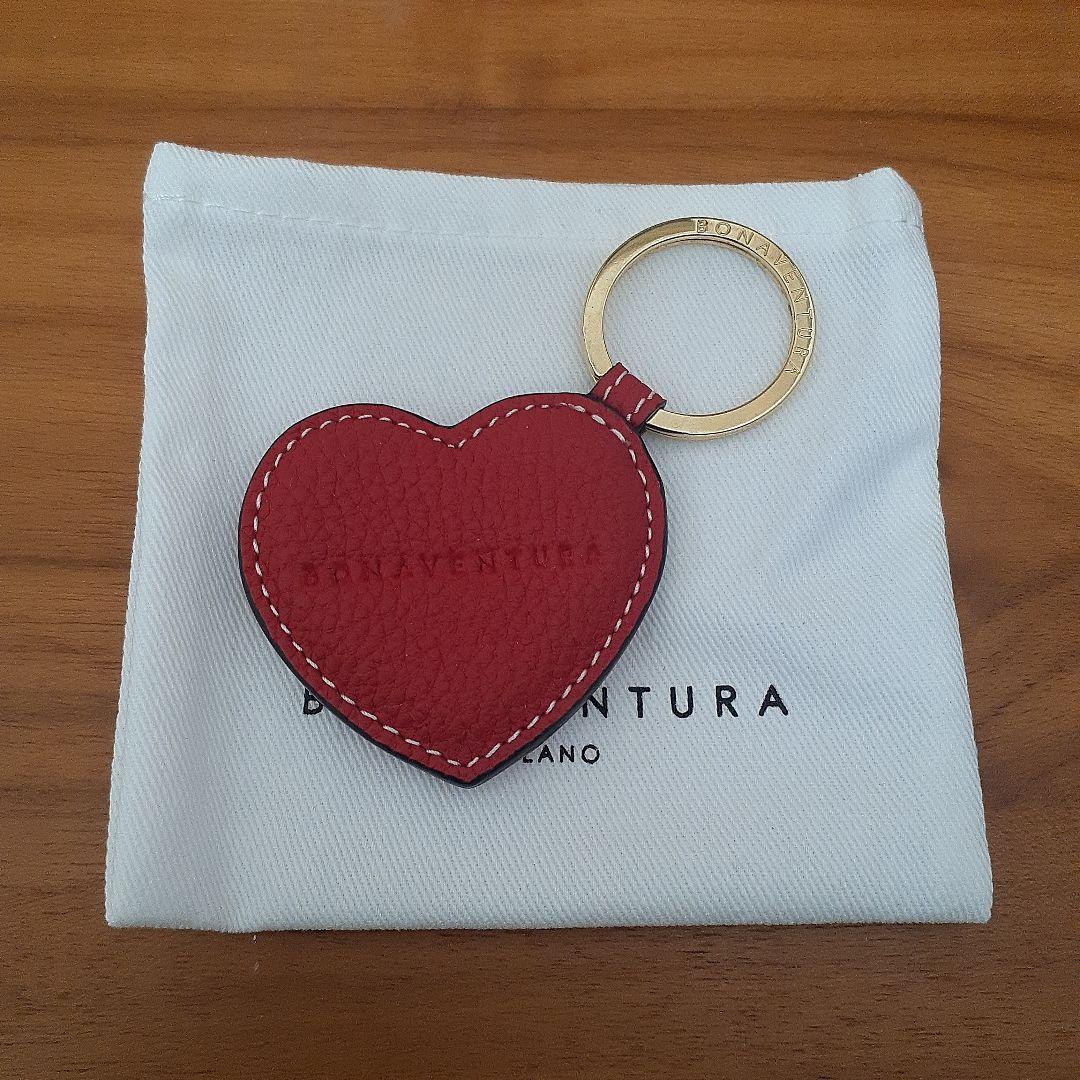 ボナベンチュラ　ハートキーホルダー　シュリンクレザー