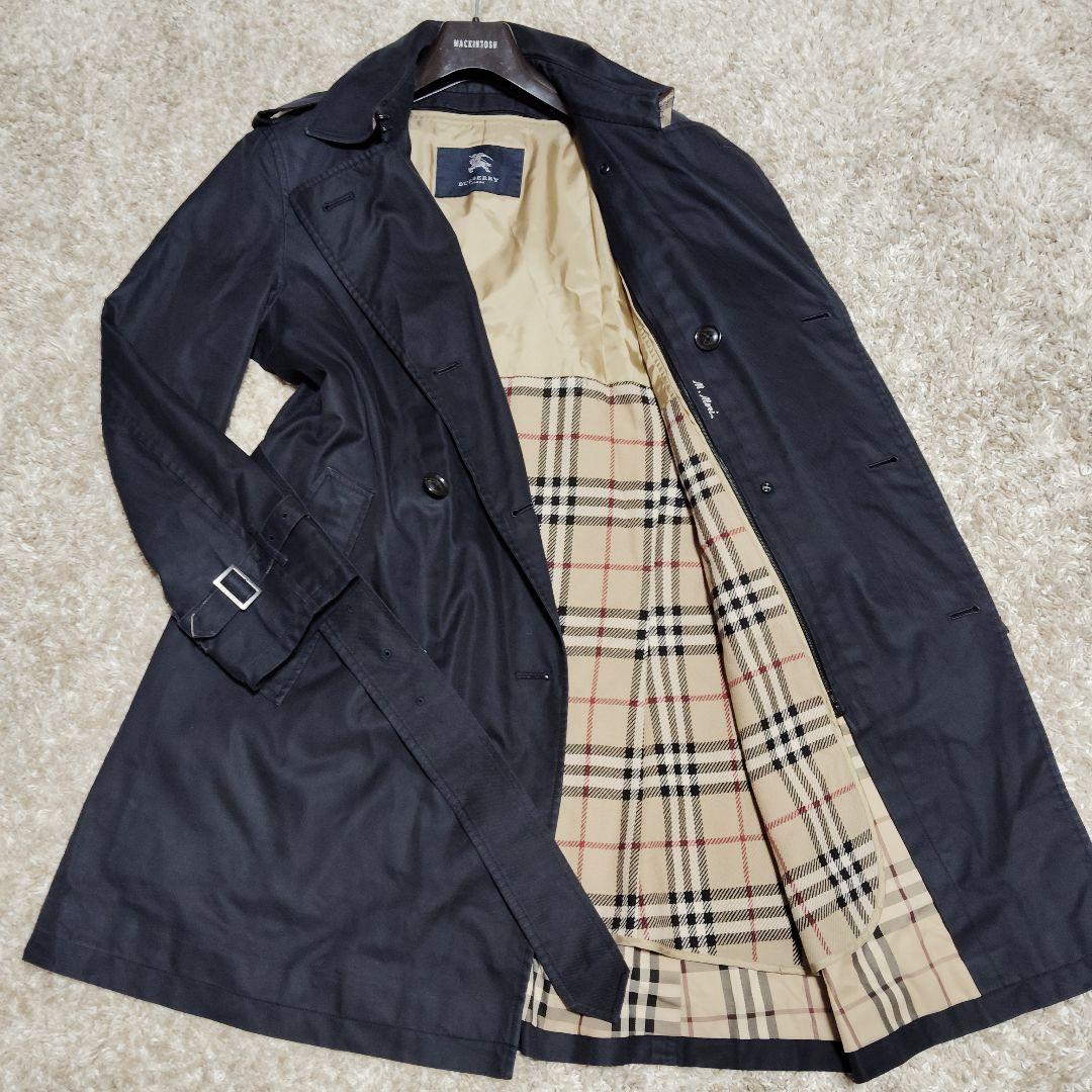 美品 バーバリー ロンドン トレンチコート ライナー付き M 黒