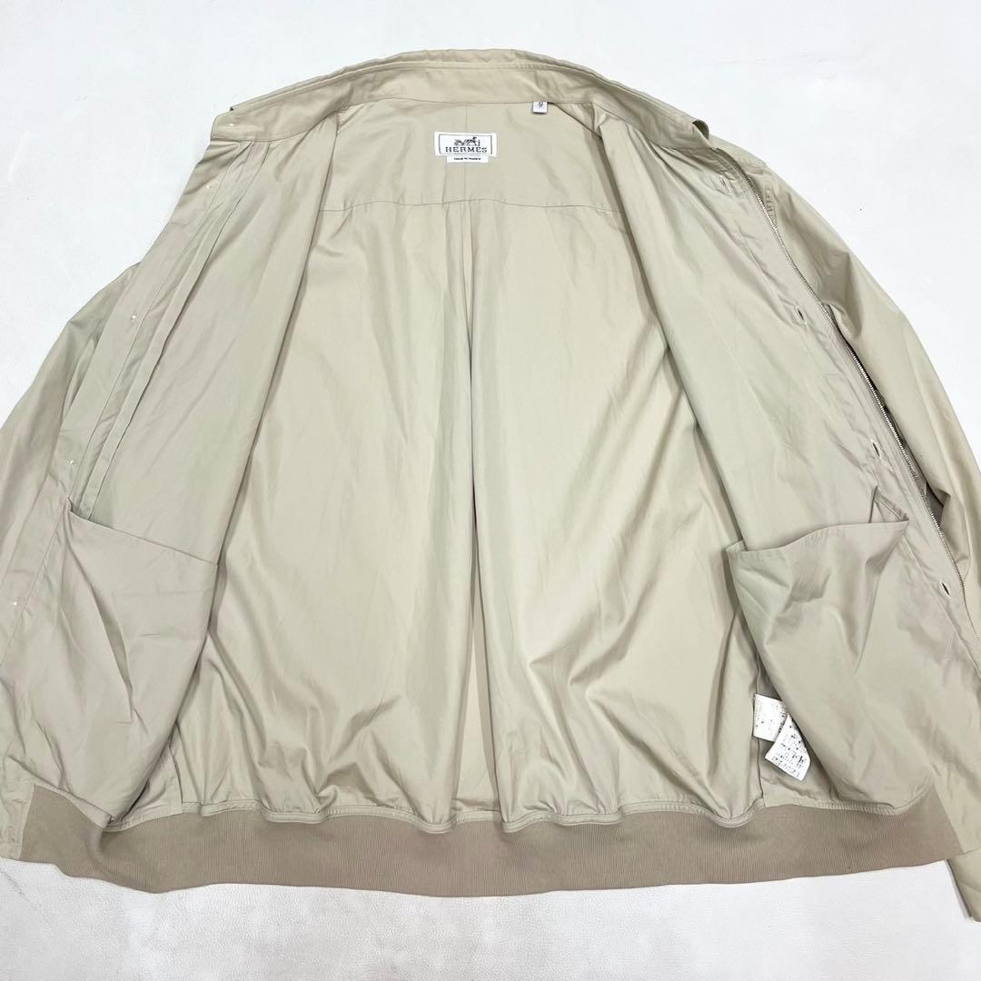 HERMES エルメス ジップアップ シャツブルゾン ベージュ スウィングトップ