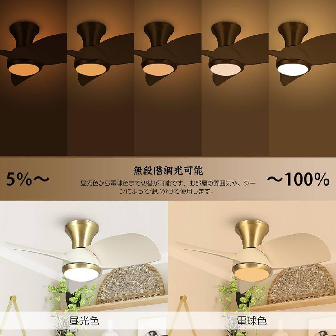 新品⭐️ Parrot Uncle シーリングファンライト　LED チップ内蔵 1