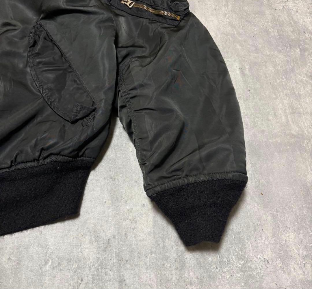 ブラック MA-1 フライトジャケット 80s