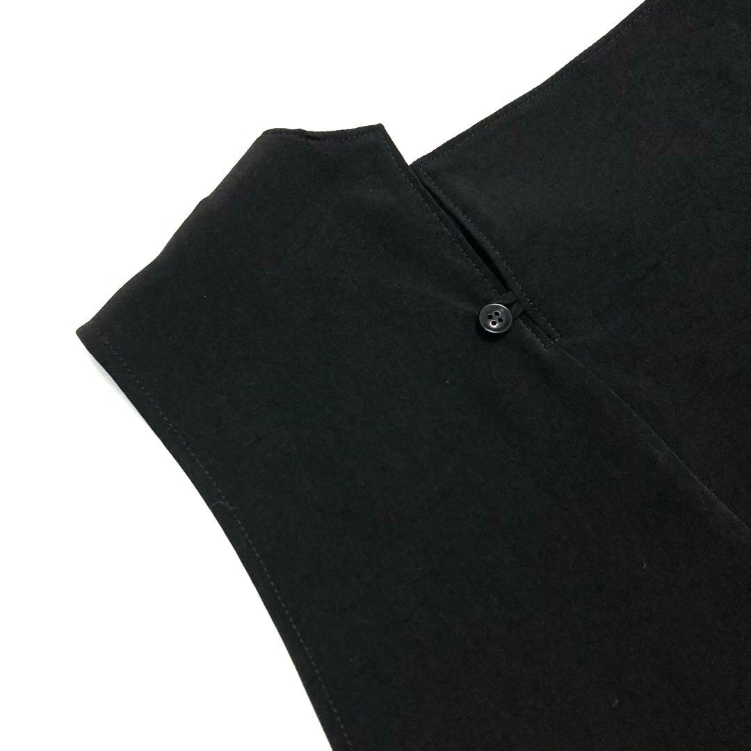 Ｙ's ワイズ 22PRE ドレープ ノースリーブドレス 黒2