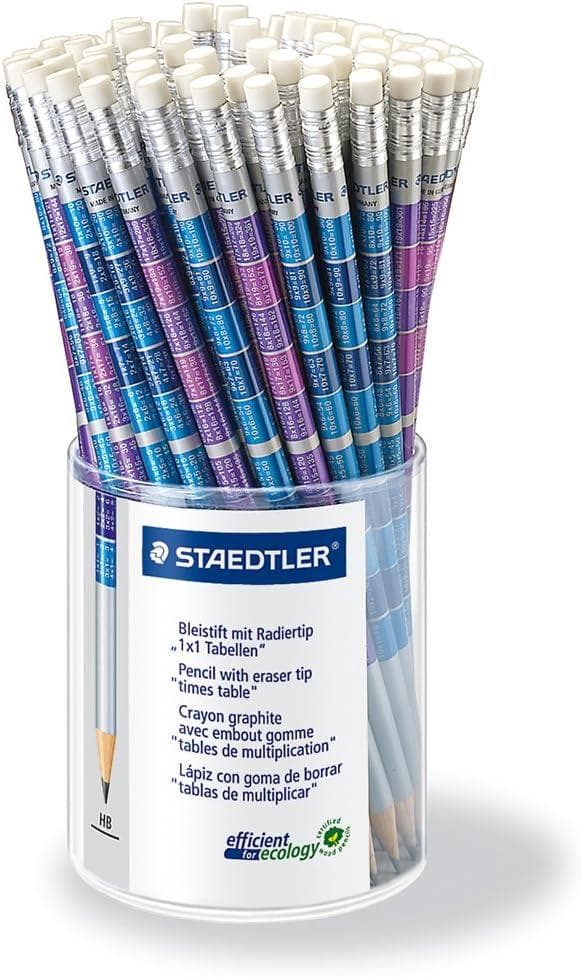 ステッドラー 鉛筆 掛け算 ケシゴム付き HB 72本 1822 KP72