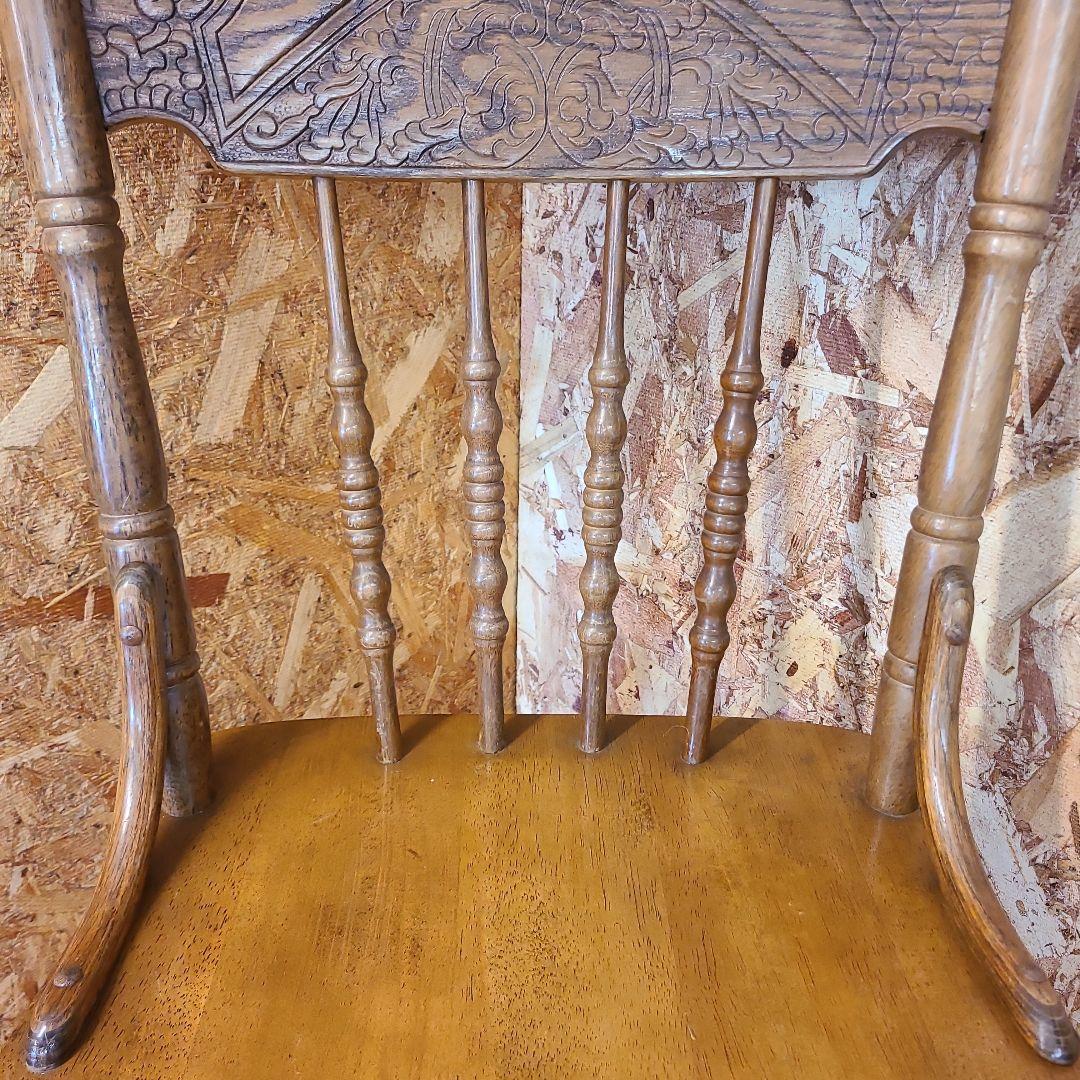 3 山善 椅子 アンティーク調 チェア　ウィンザーチェア