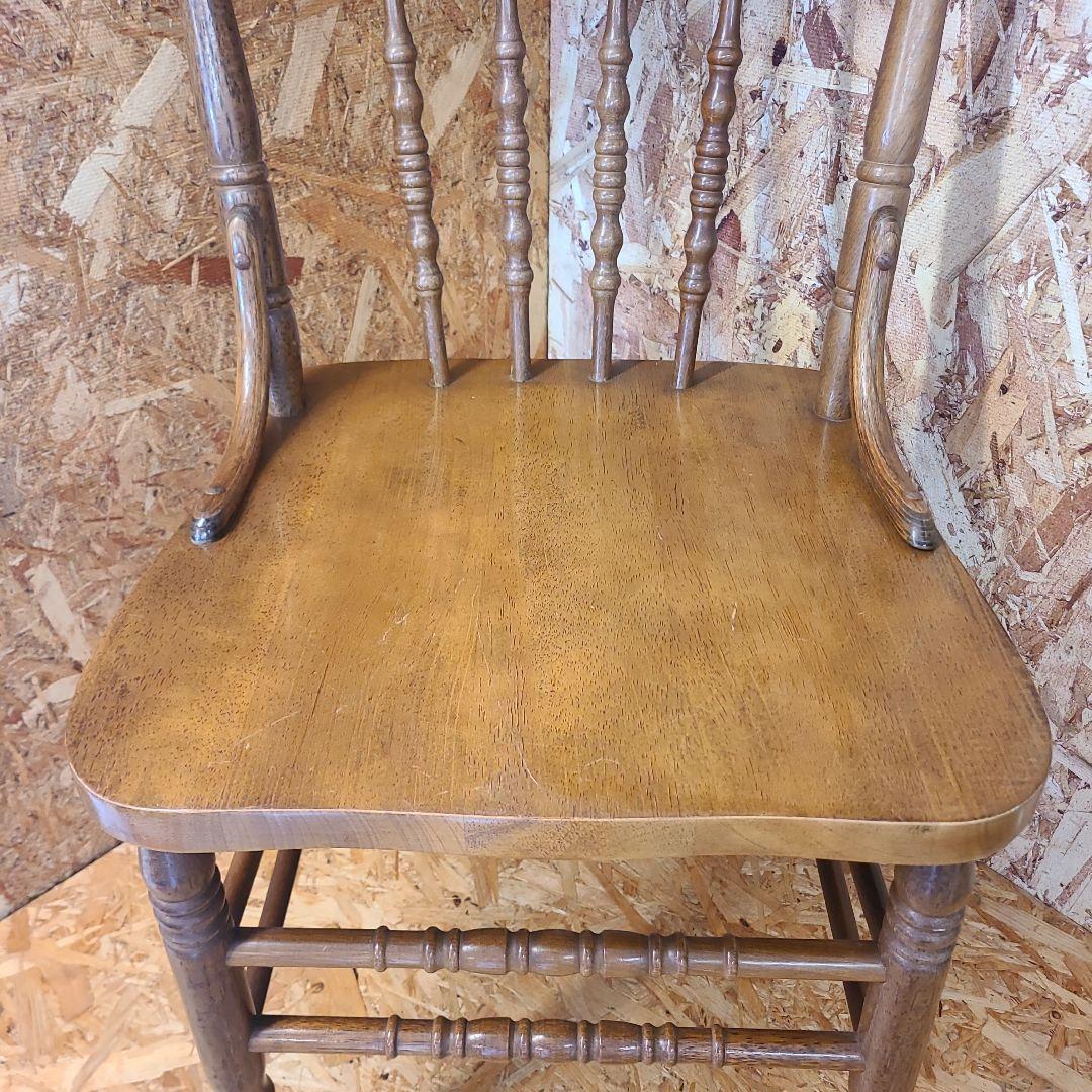 3 山善 椅子 アンティーク調 チェア　ウィンザーチェア