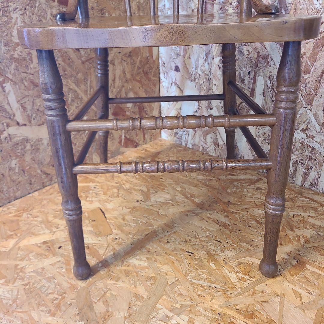 3 山善 椅子 アンティーク調 チェア　ウィンザーチェア