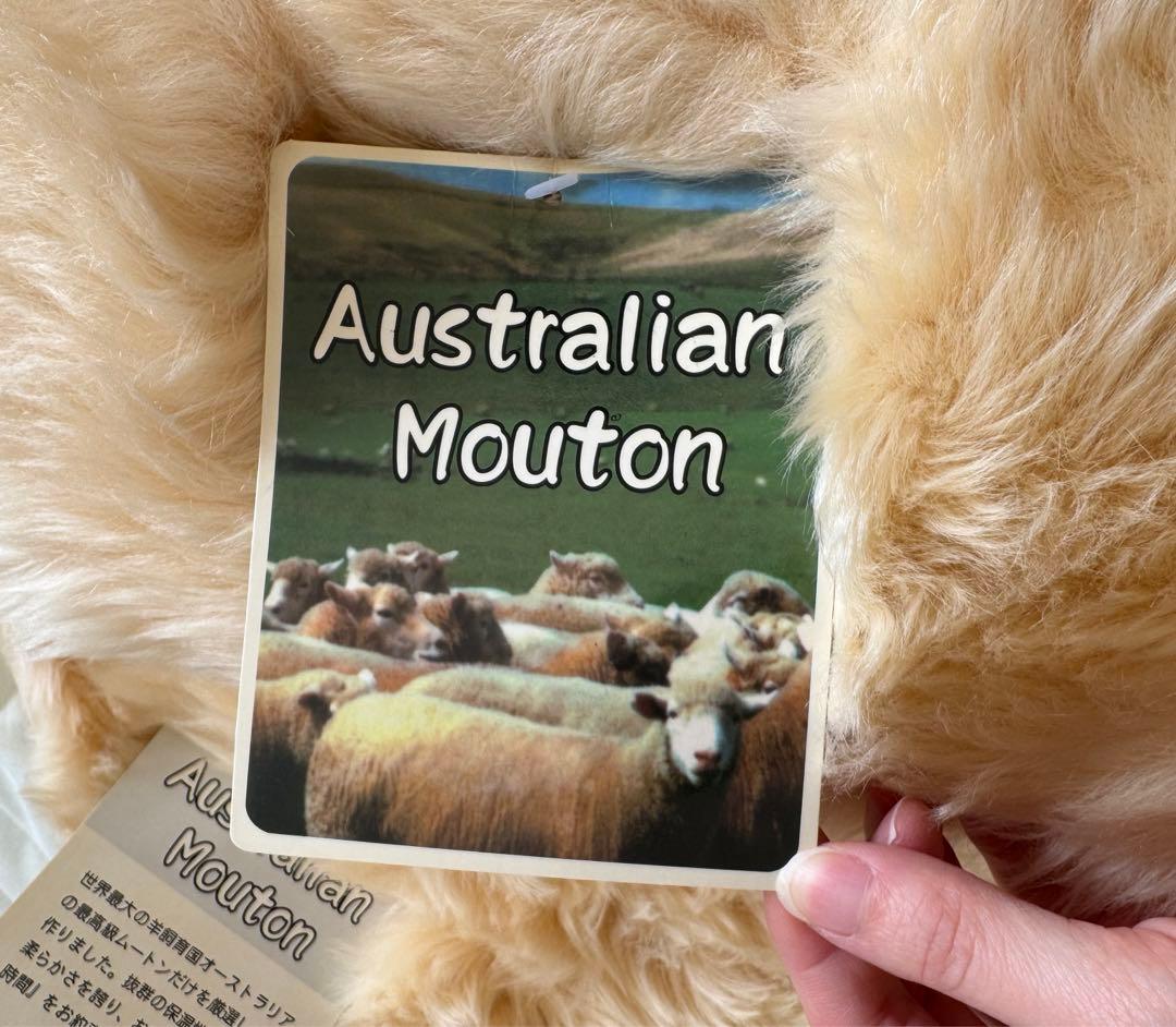 ✨3枚セット✨　モリリン　ムートン　クッション　丸型　ベージュ系