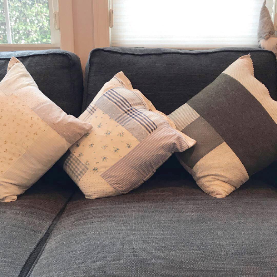 お値下げ❣️パッチワークのクッションカバー  3枚組