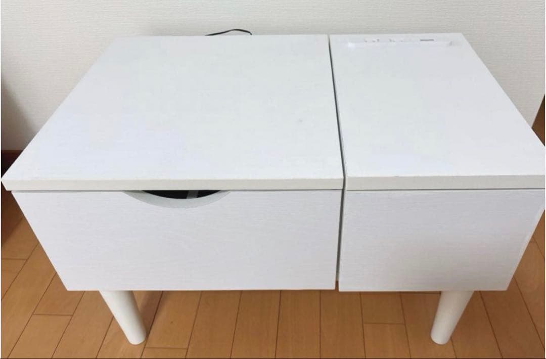 【美品】　ドレッサーテーブル ミラー付き ローテーブル リビングテーブル　白