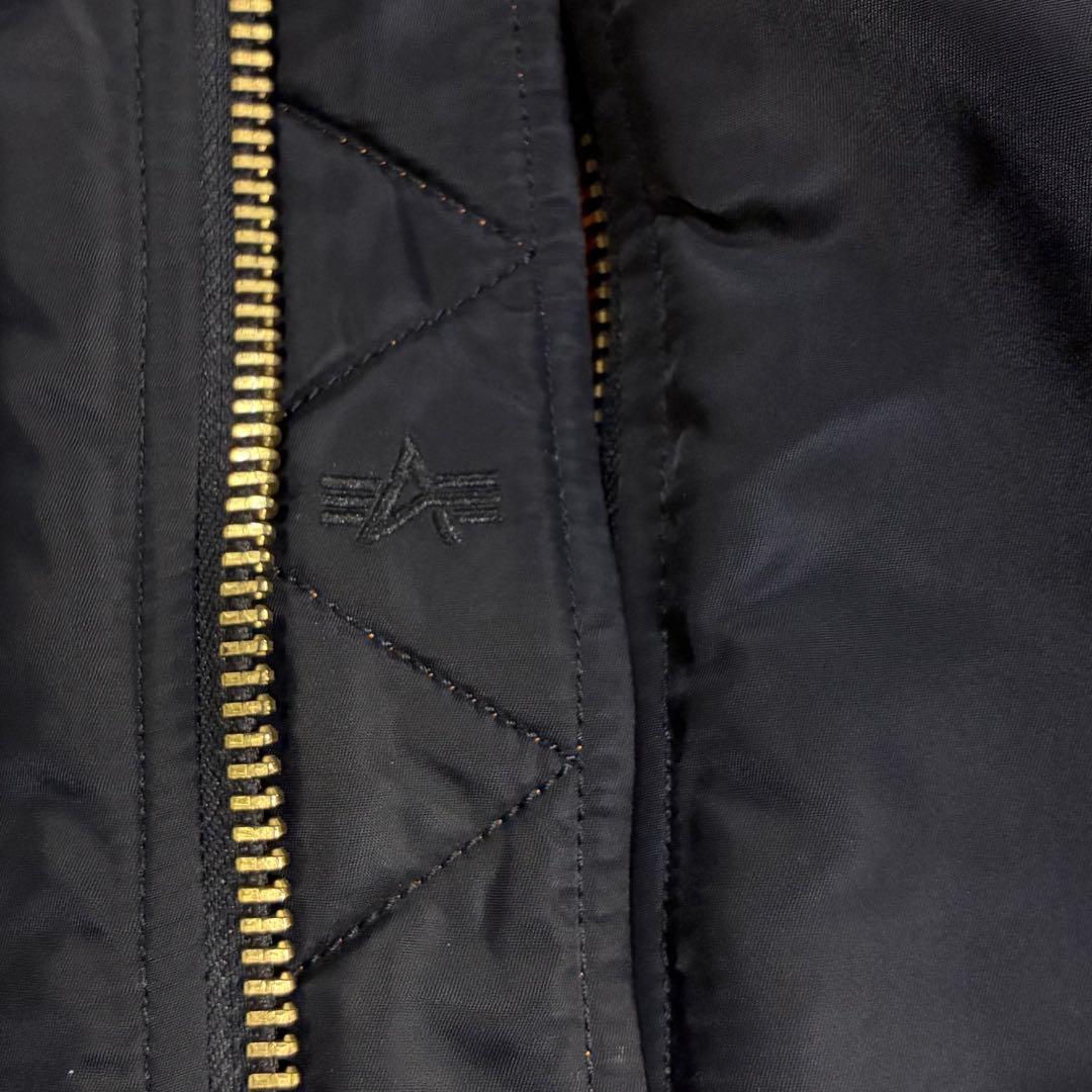 ALPHA MA-1 フライトジャケット S ブラック メンズ スリムフィット