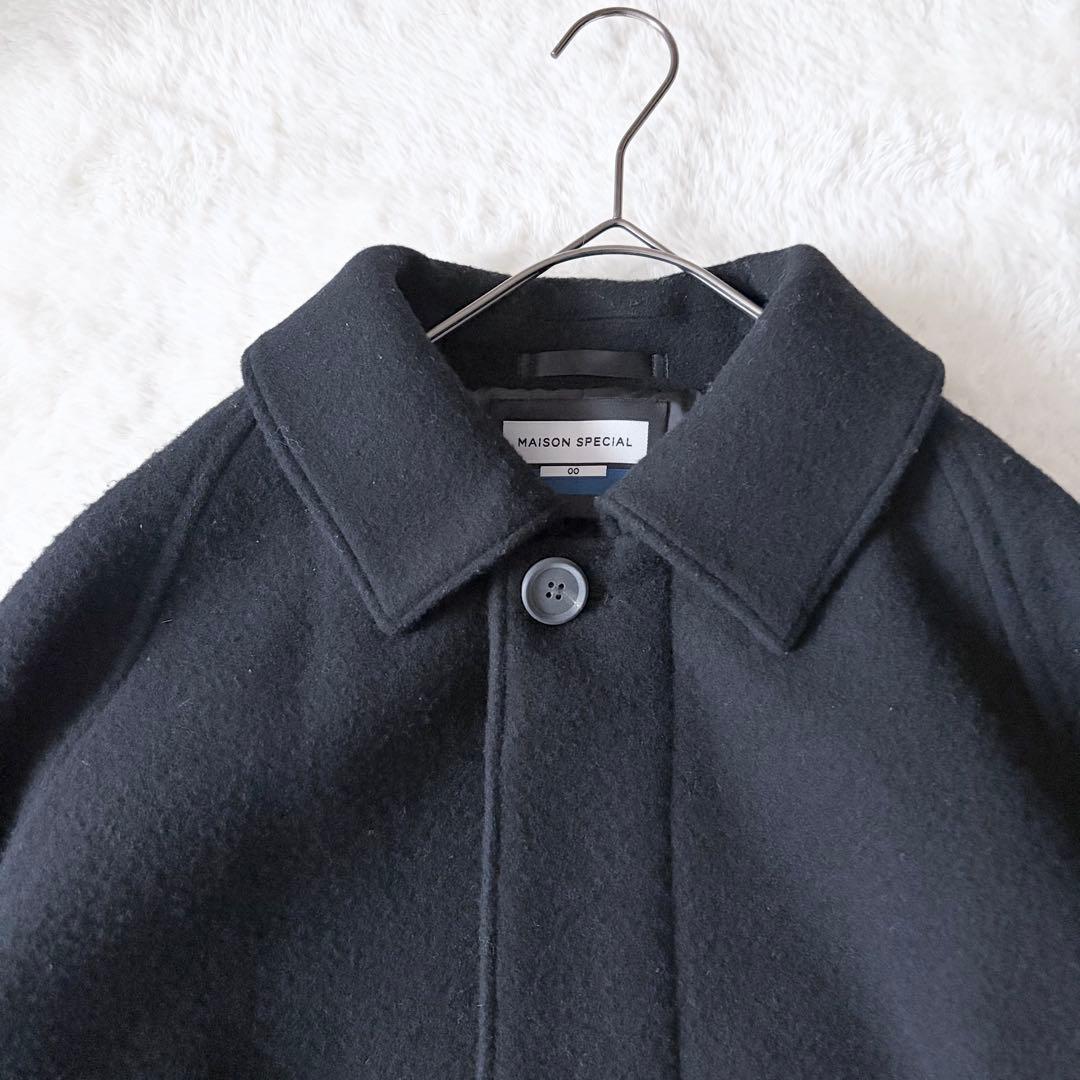 6164 【美品】 メゾンスペシャル メルトンプライムオーバーステンカラーコート