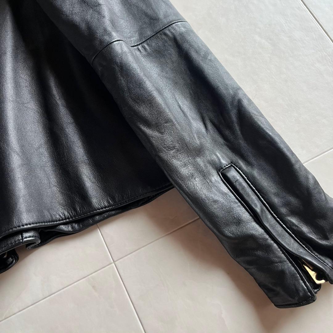 美品✨nitca ニトカ ラムレザーダブルライダースジャケット 黒 サイズ2