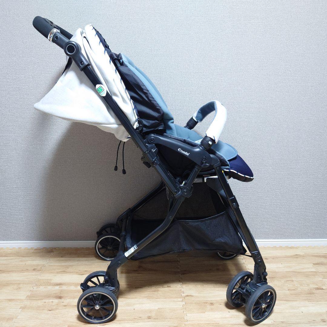 【美品】コンビ ベビーカー スゴカルα 4キャス compact エッグショック