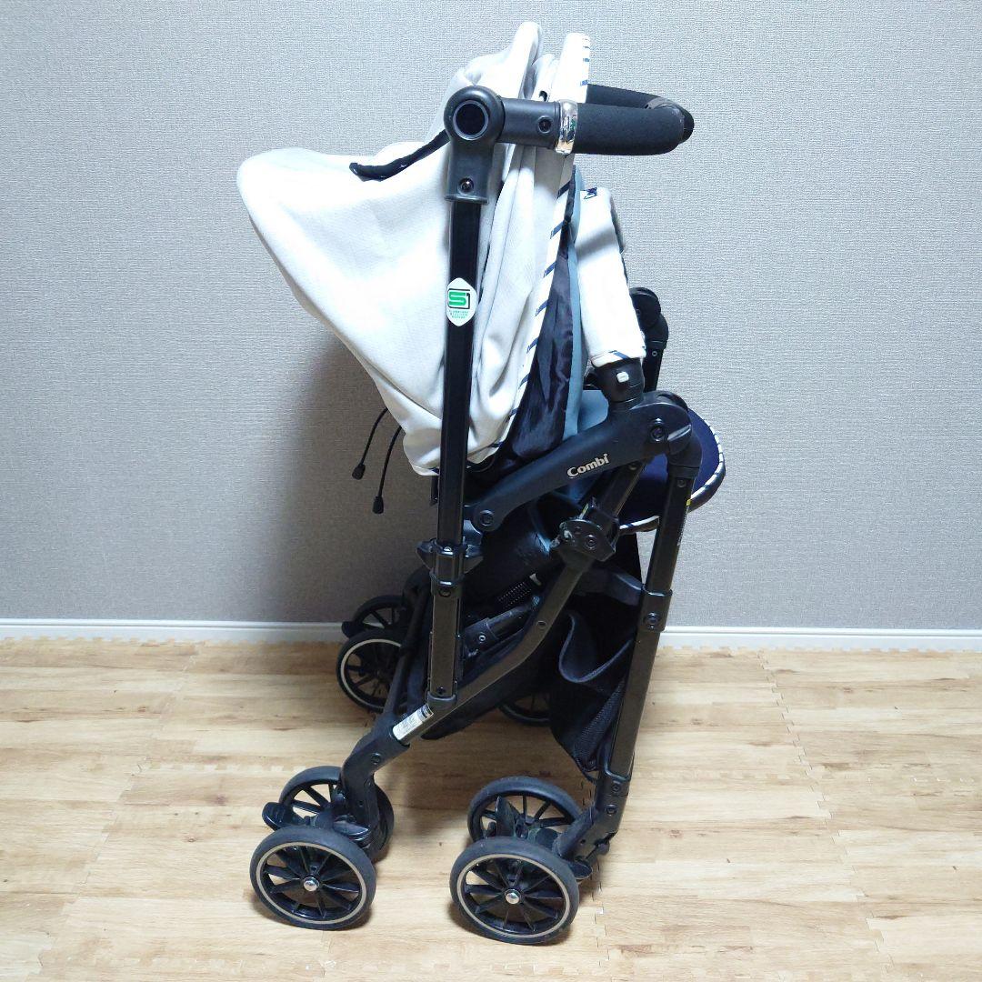 【美品】コンビ ベビーカー スゴカルα 4キャス compact エッグショック