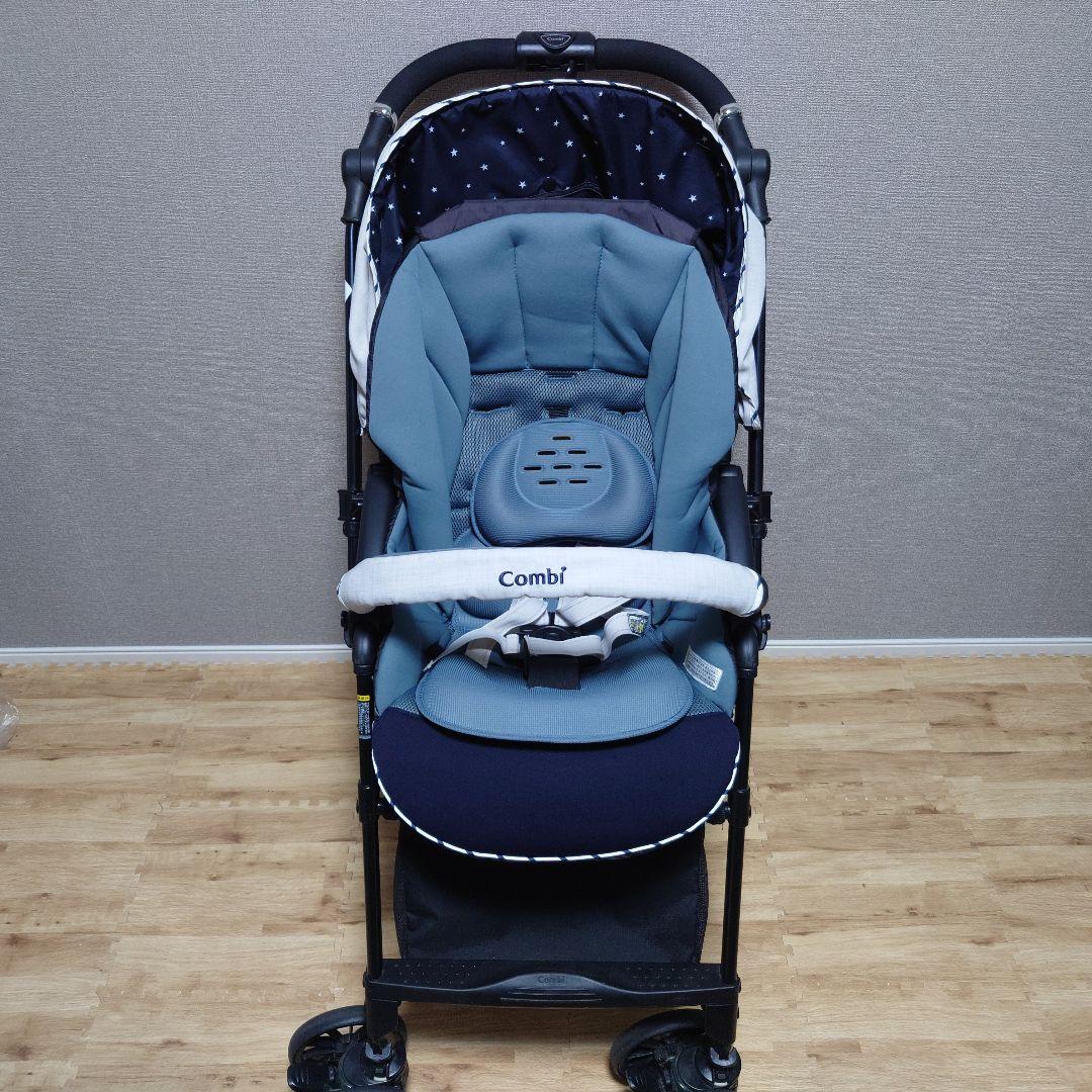 【美品】コンビ ベビーカー スゴカルα 4キャス compact エッグショック