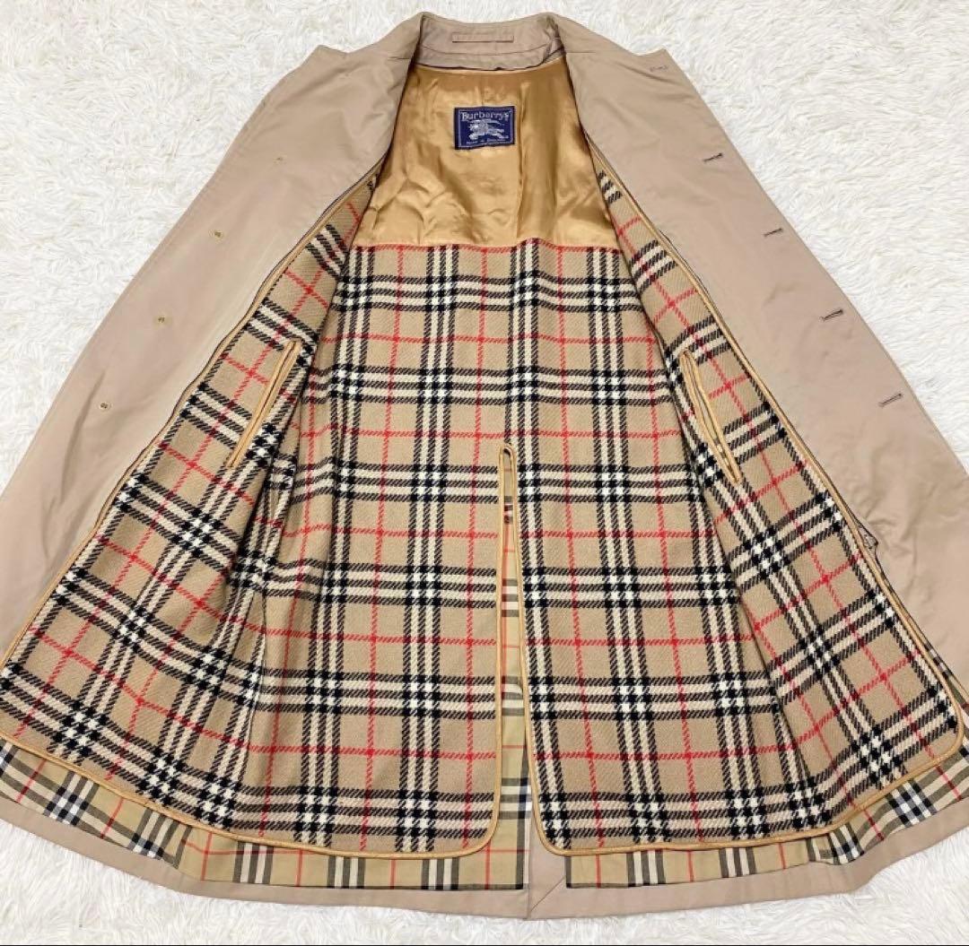 【美品】Burberry☆ ステンカラーコートライナー付きノバチェック ★英国製