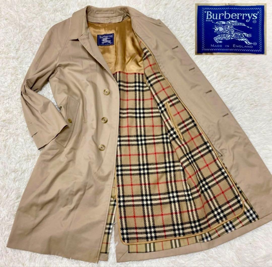 【美品】Burberry☆ ステンカラーコートライナー付きノバチェック ★英国製
