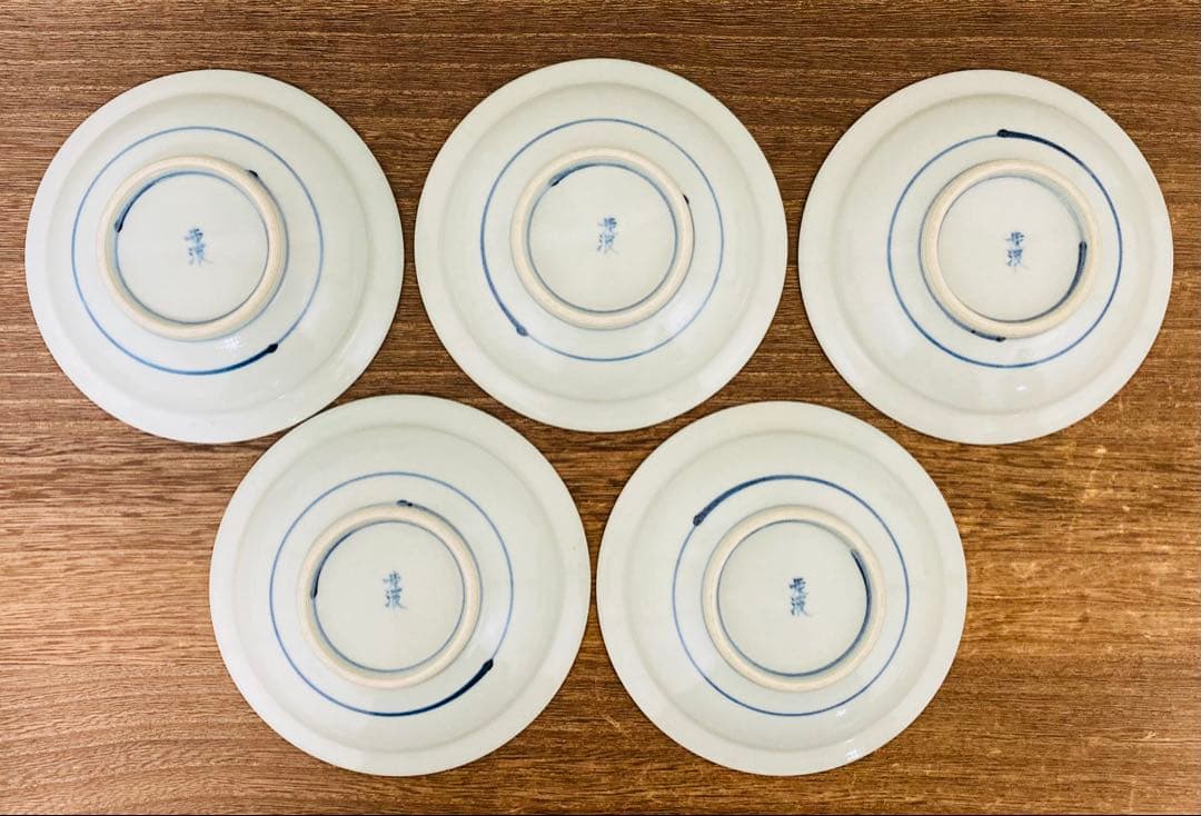 佐藤走波（六代）梅白椿文　深皿　5枚