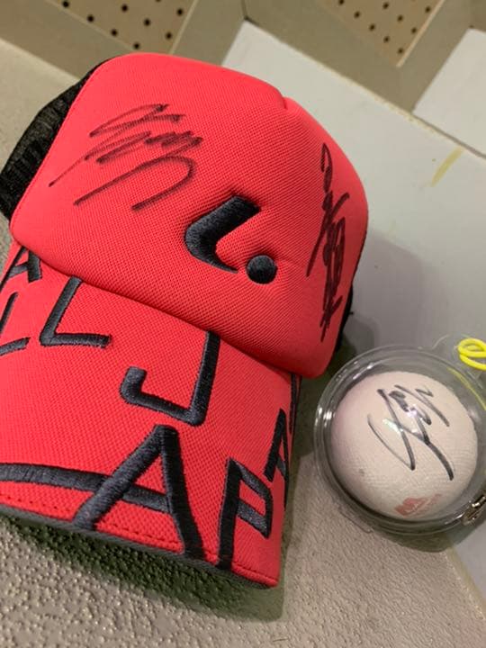 船水選手 安藤選手 ソフトテニス サイン