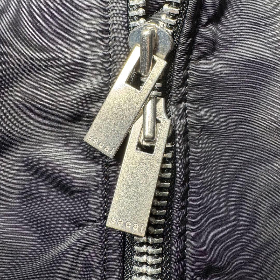 ☆sacai MA-1 ブラック ナイロン切替 日本製 17-01377M☆