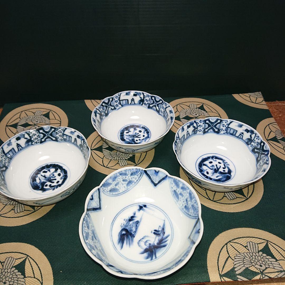 アンティーク陶器忠山器、器染付