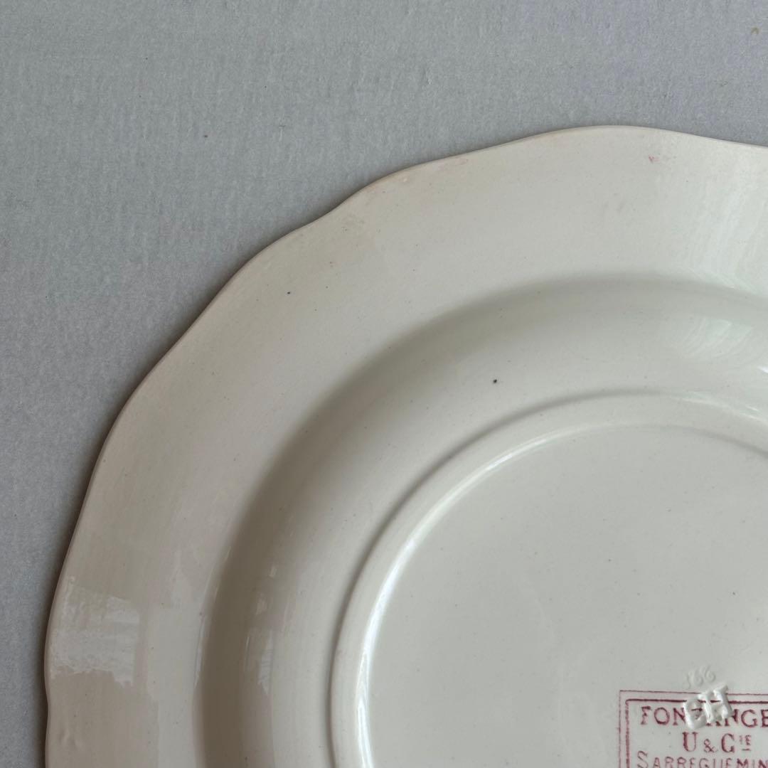 美品 レア フランスアンティーク サルグミンヌ fontanges 中深皿A