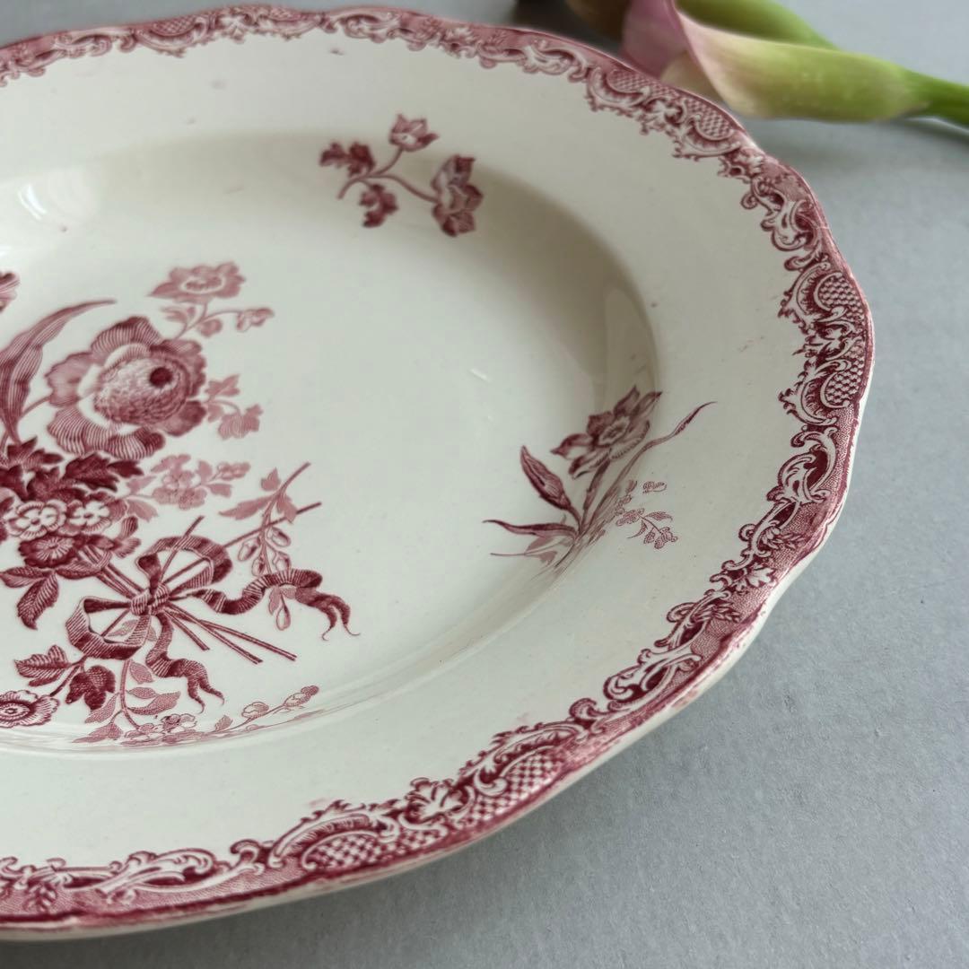 美品 レア フランスアンティーク サルグミンヌ fontanges 中深皿A