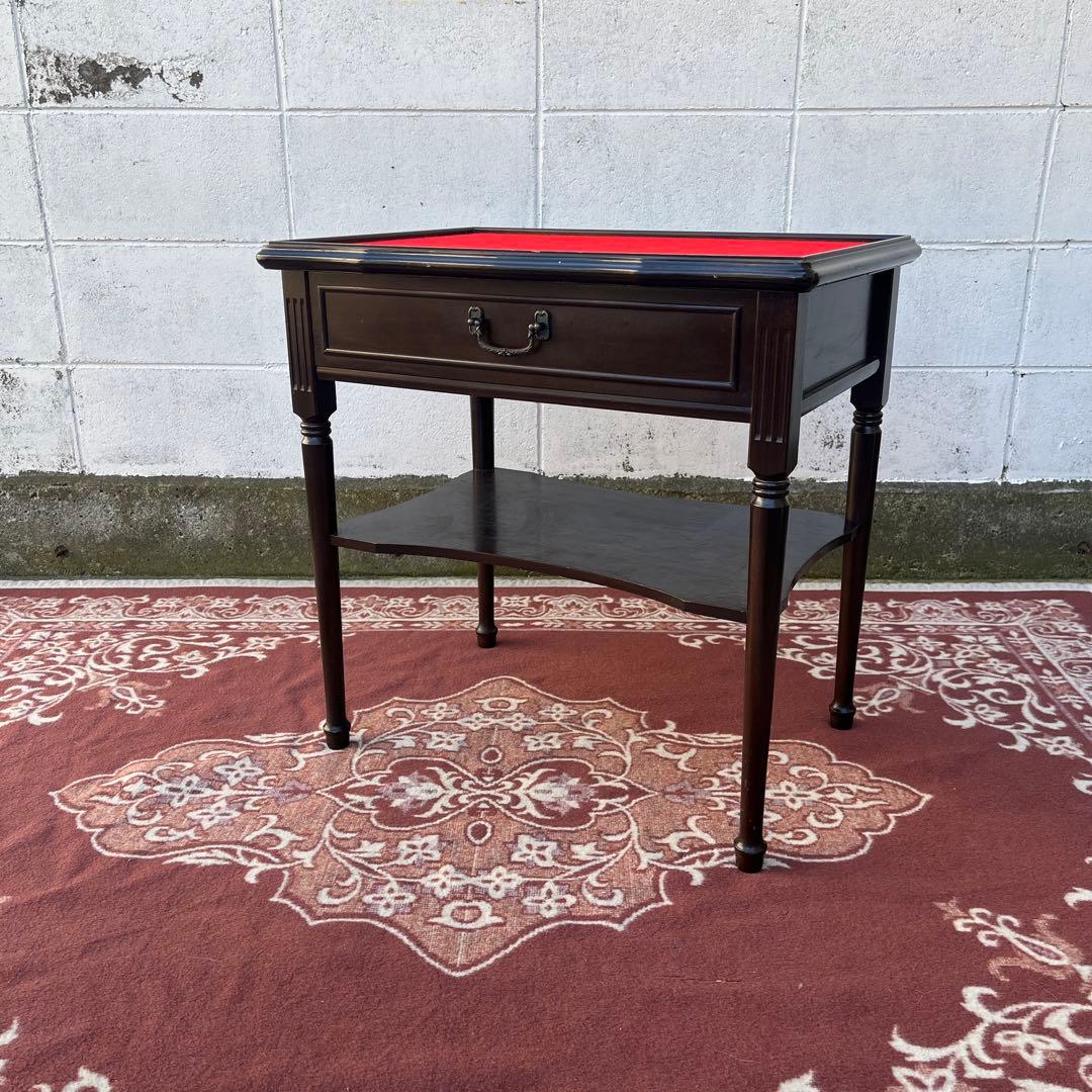 古家具ビンテージ品◾️起立木工 天板フェルト張り ディスプレイ台 飾り台 テーブル