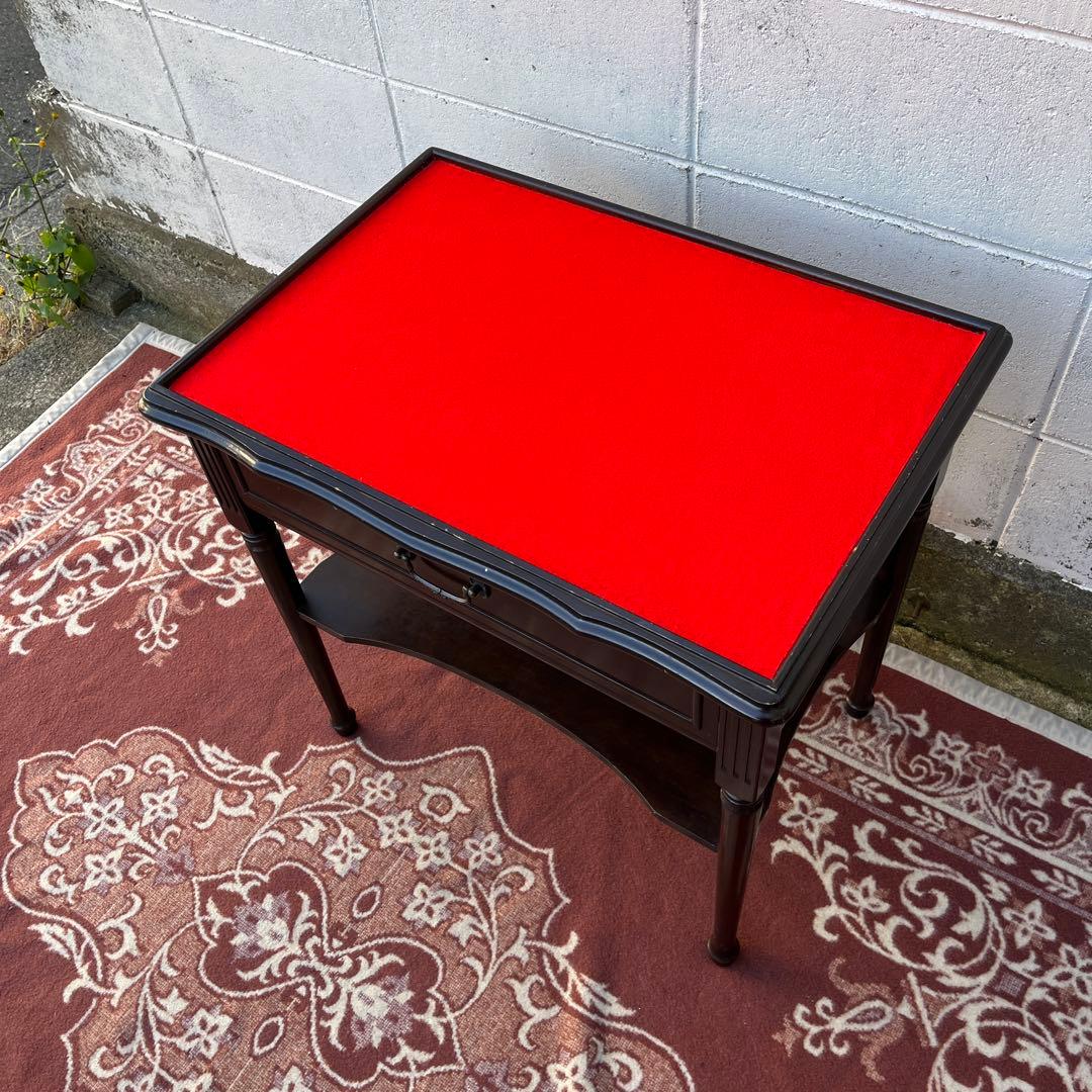 古家具ビンテージ品◾️起立木工 天板フェルト張り ディスプレイ台 飾り台 テーブル