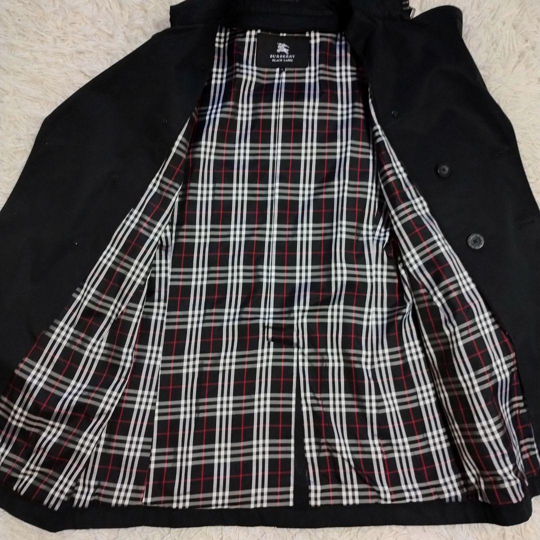 【極美品】バーバリーブラックレーベル トレンチコート ノバチェックライナー 黒