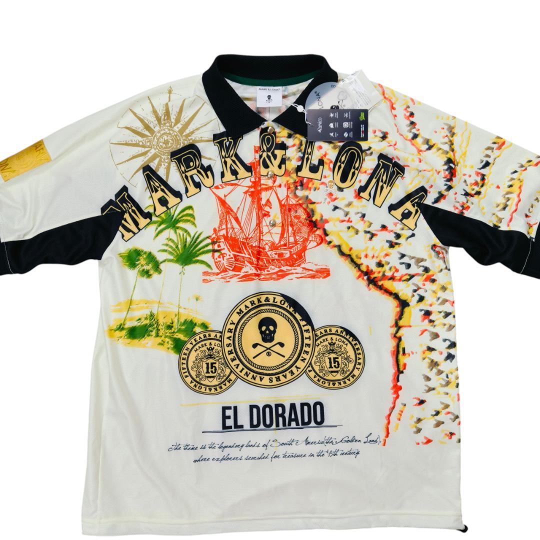 新品 MARK & LONA 15周年記念 ゴルフ ポロシャツ 48 海賊船
