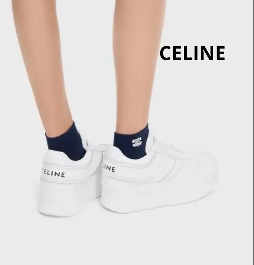 【即日配送♪】CELINE セリーヌ ブロックスニーカー ホワイト　38