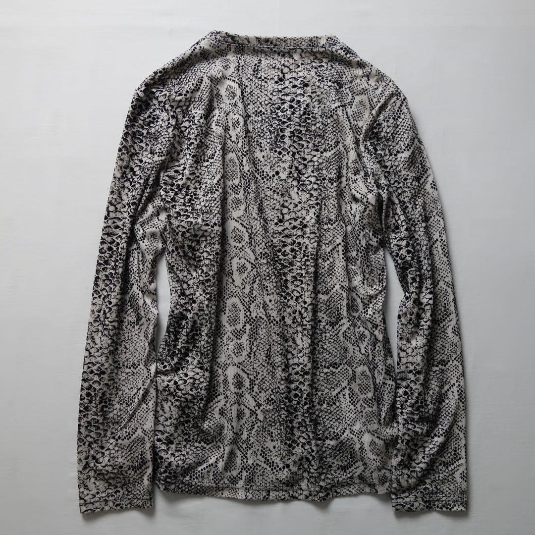 トップス Tornado Mart Python V-neck Long Sleeve T