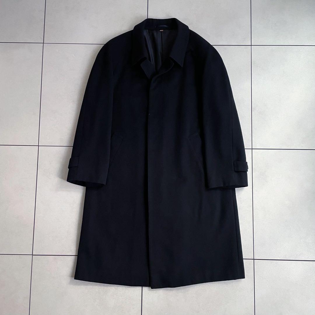 【Yves Saint Laurent】カシミヤ混 ウール ステンカラー コート