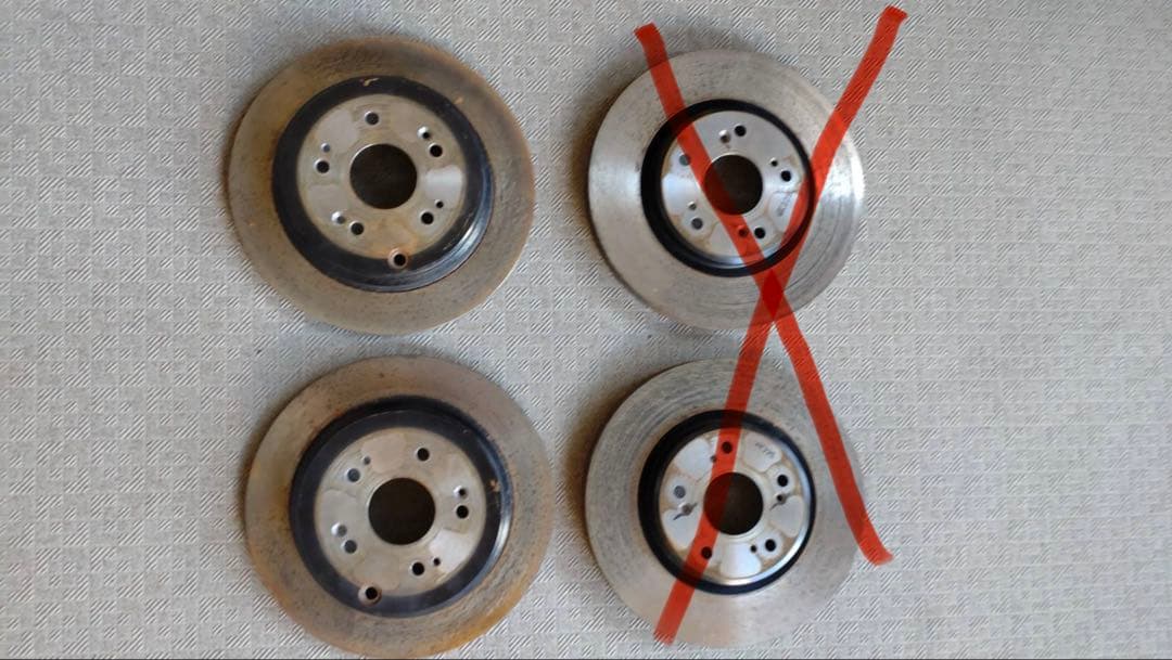 ホンダ オデッセイ RB1 純正 リア ディスク ローター セット