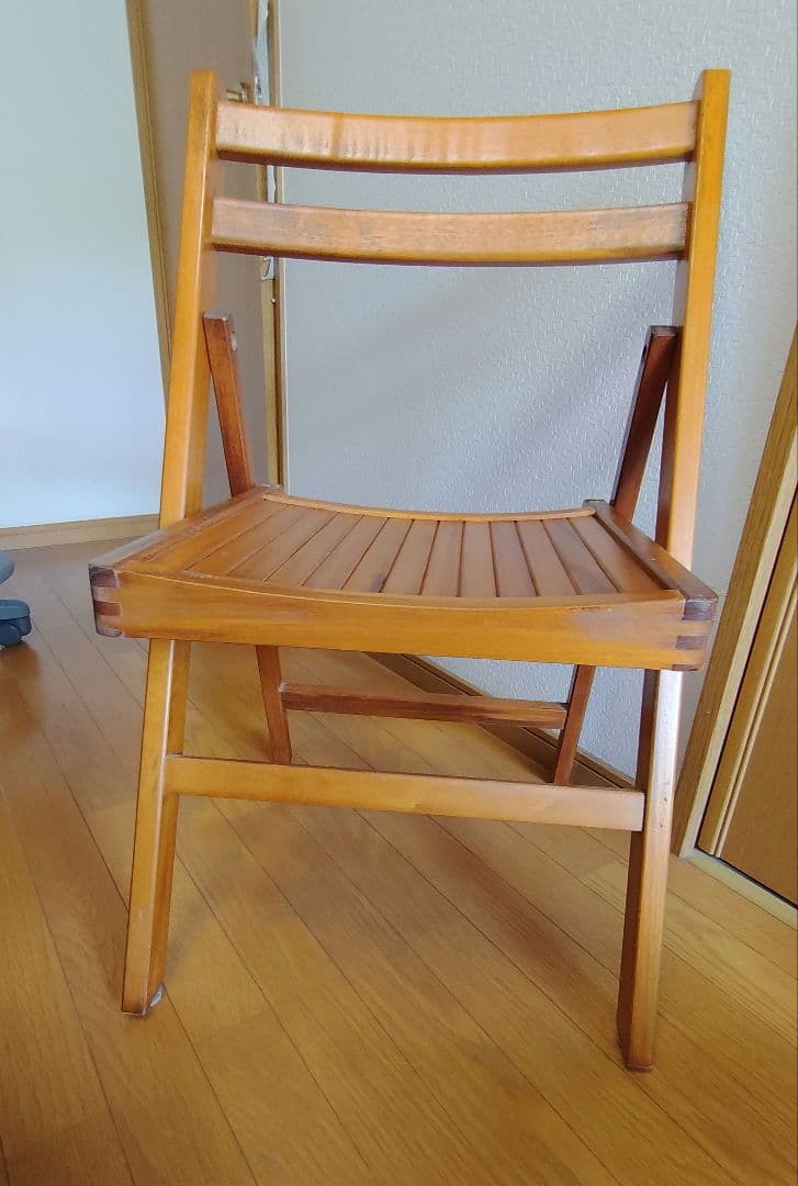 【toutouさま専用】木製折りたたみ椅子 スラットデザイン x２個セット