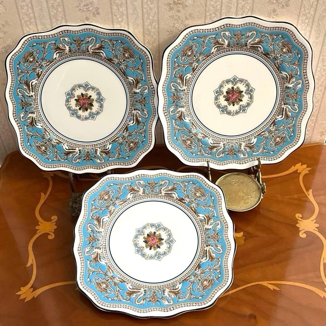 ナンタケットウェッジウッド フロレンティーン スクエア プレート3枚セット