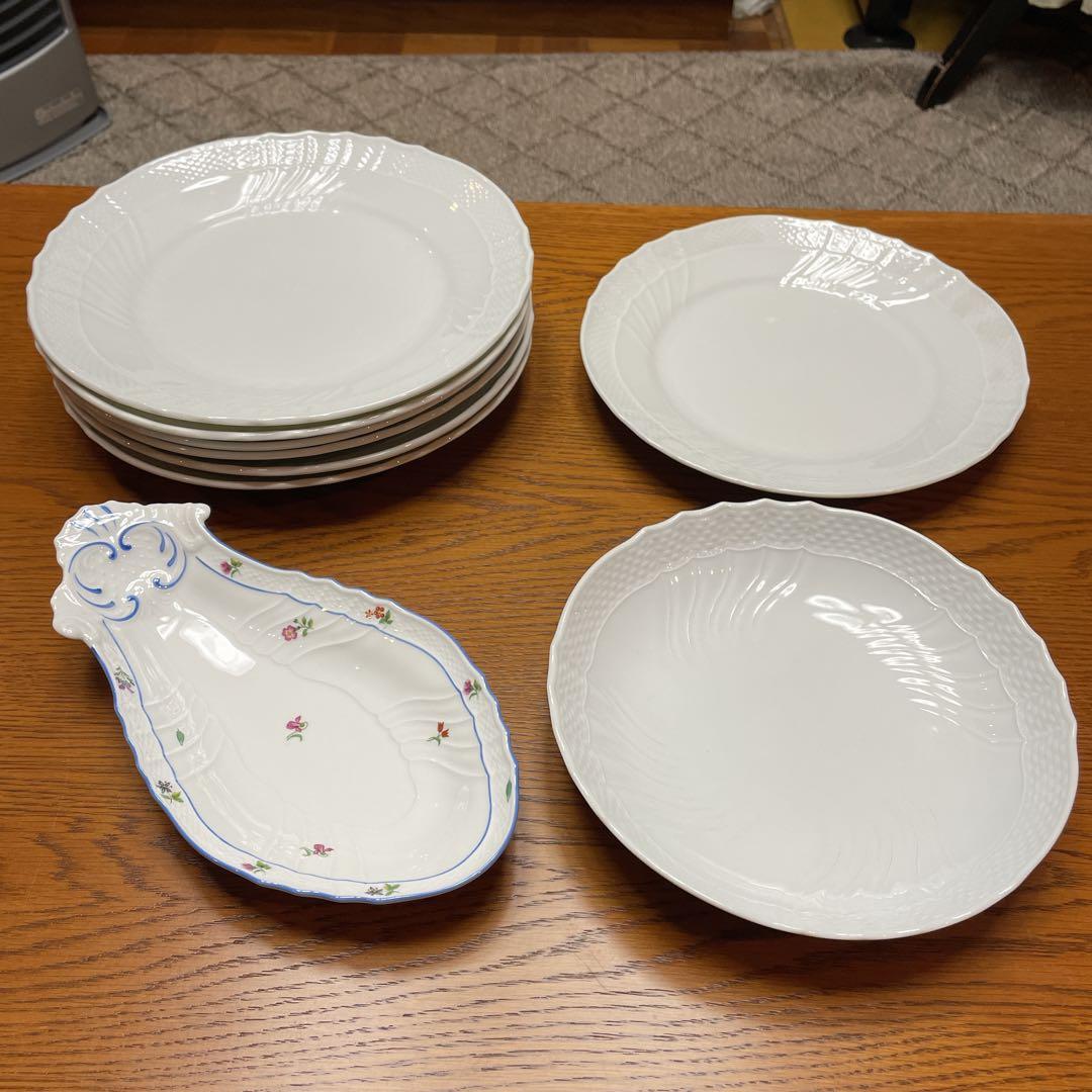リチャードジノリ　ベッキオホワイト　ベッキオレバント ディナープレート 9枚