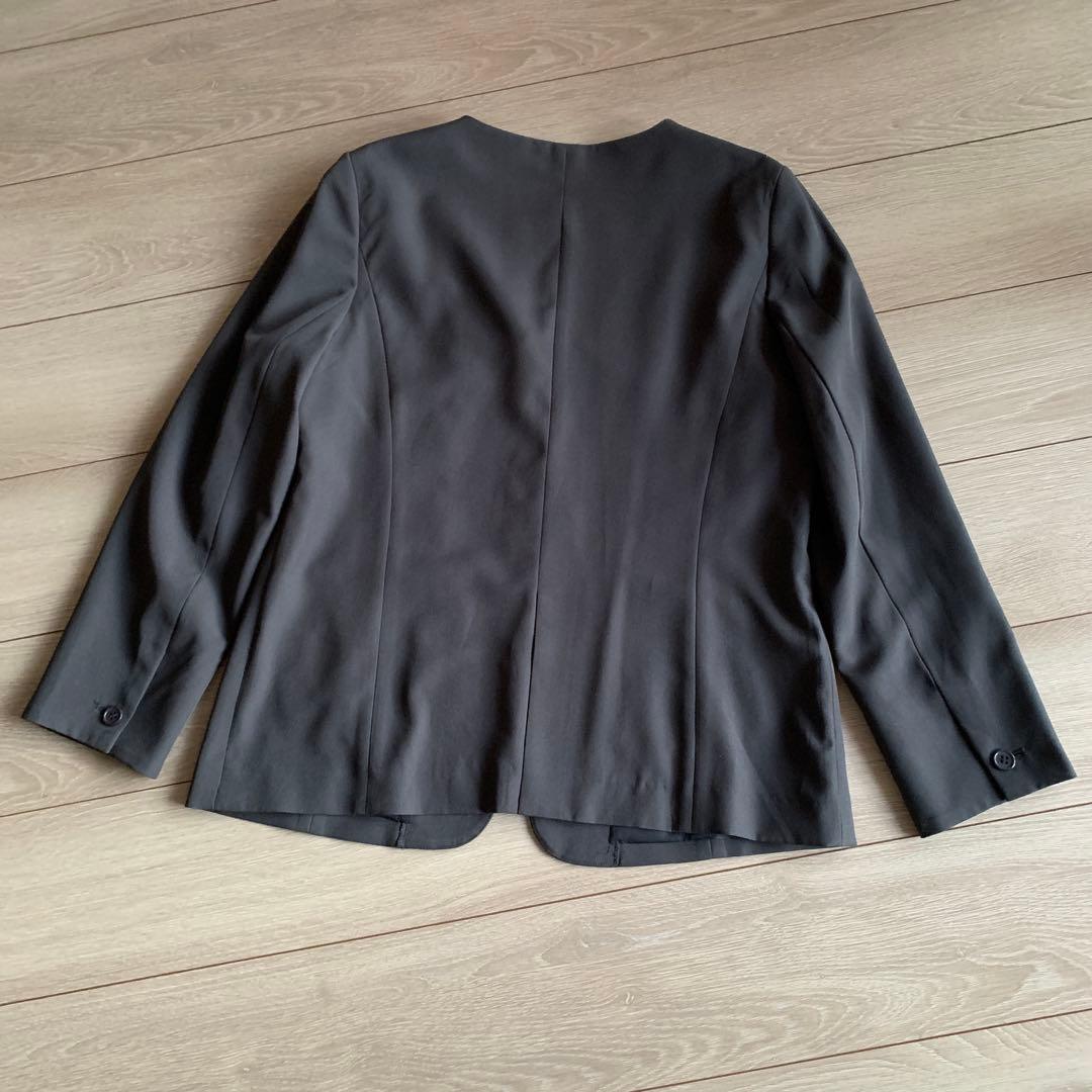 大きめサイズ17号♦︎アッドルージュ ノーカラー パンツスーツ セットアップ 上品