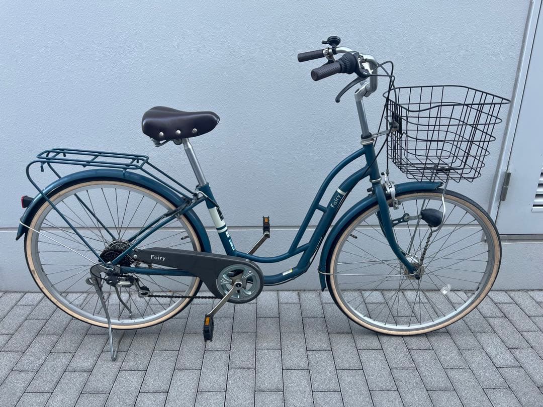 【東京近郊受渡し希望】26インチ自転車　LEDオートライト 6段変速 鍵2個付き