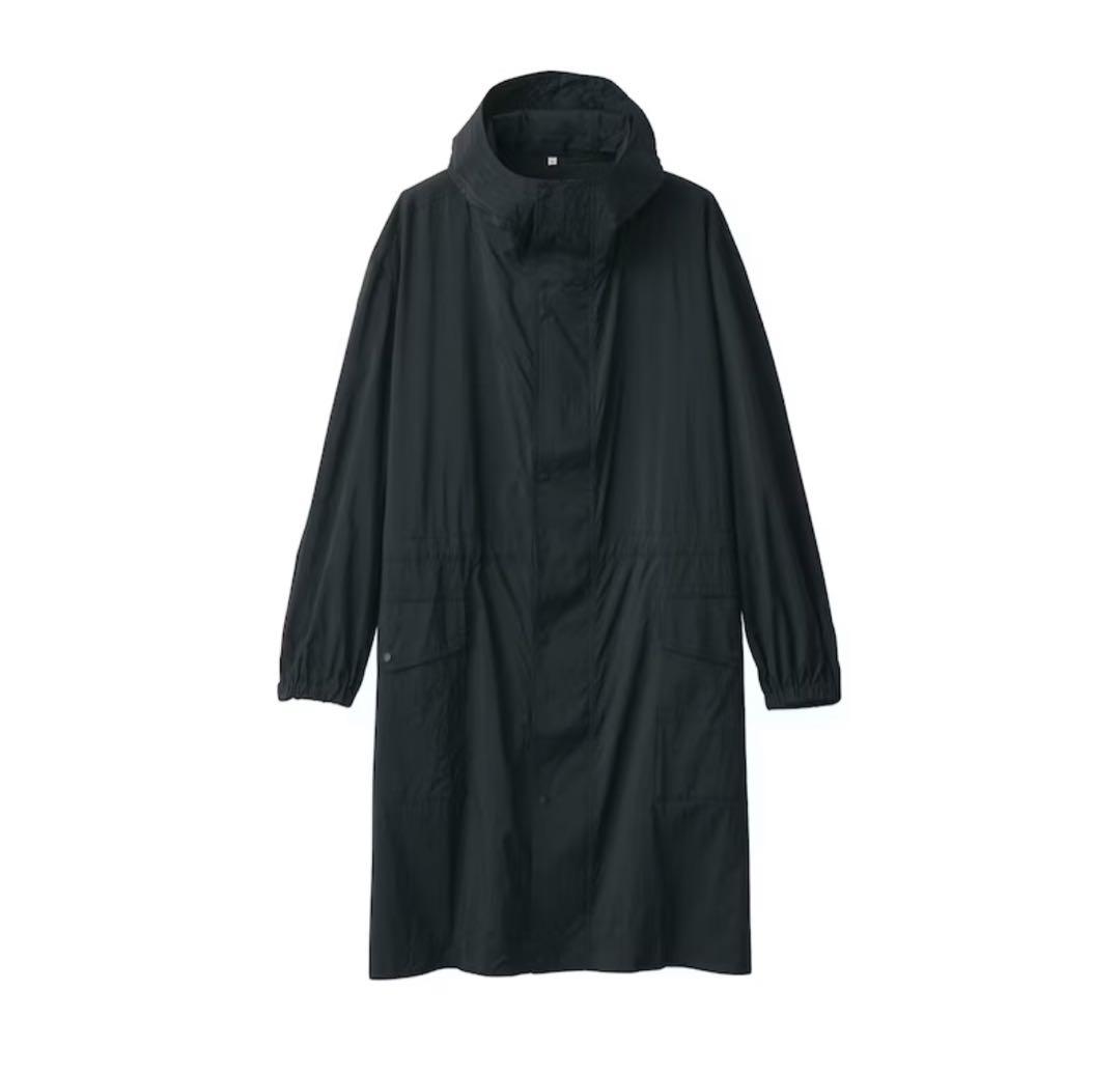 MUJILabo 軽量撥水ナイロンフード付きコート 紳士Ｍ