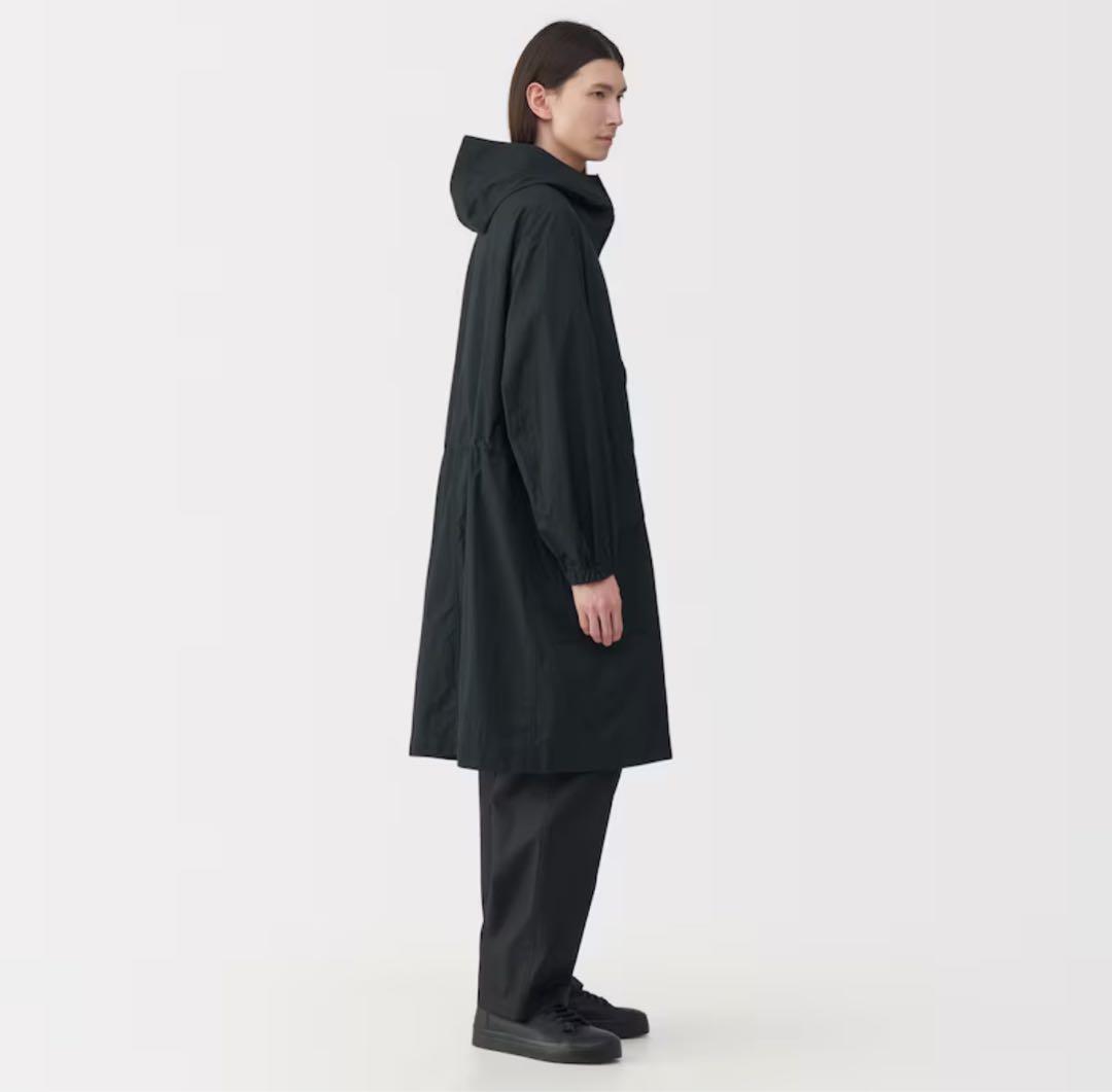 MUJILabo 軽量撥水ナイロンフード付きコート 紳士Ｍ