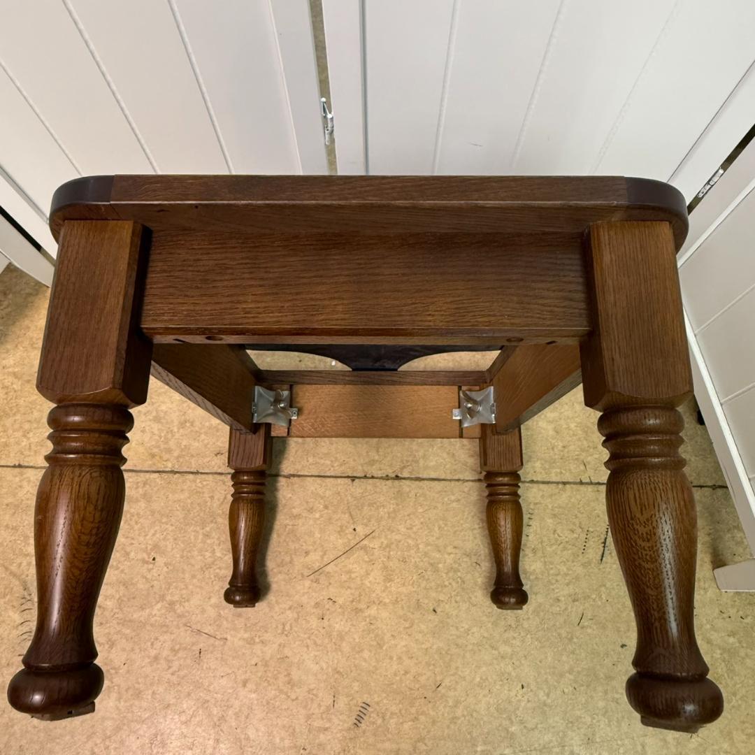 ★飛騨産業　キツツキマーク　スツール　オットマン　花柄