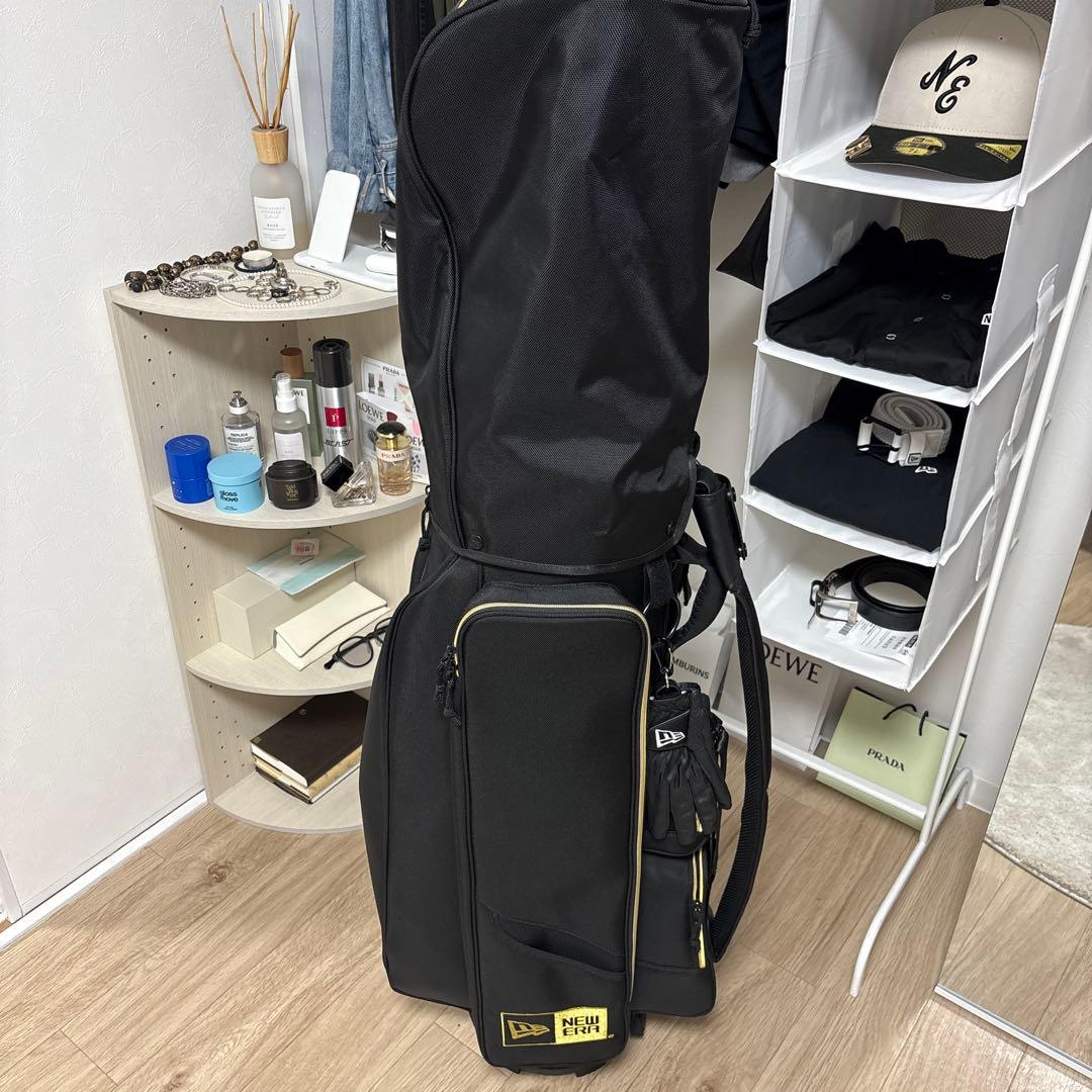 New Era ゴルフバッグ ブラック/ゴールド