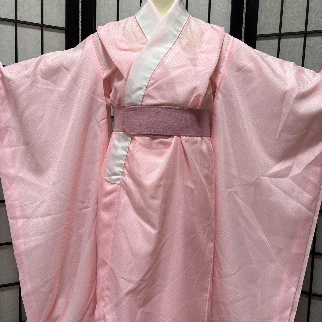 七五三着物セット　7歳　モダンスタイル　黒色　紫色　だらり帯　ぽっくり