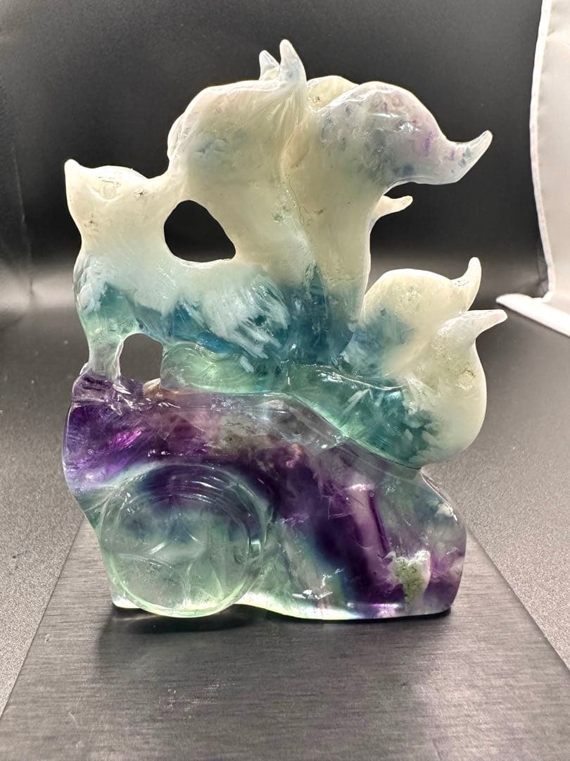 エンジェルフローライト九尾　置物