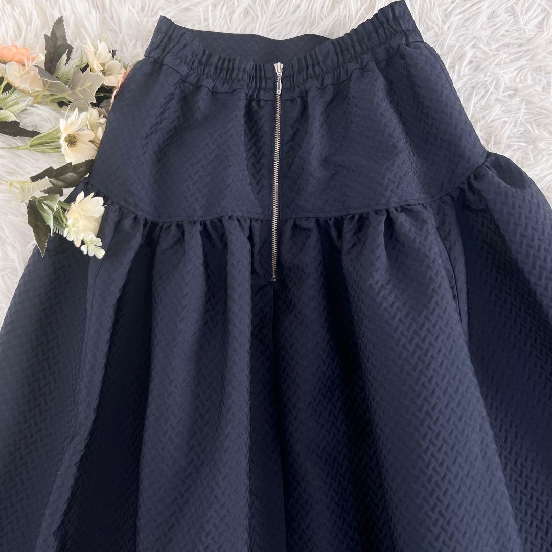 SHE Tokyo シートーキョー Suzy navy ジャガード スカート