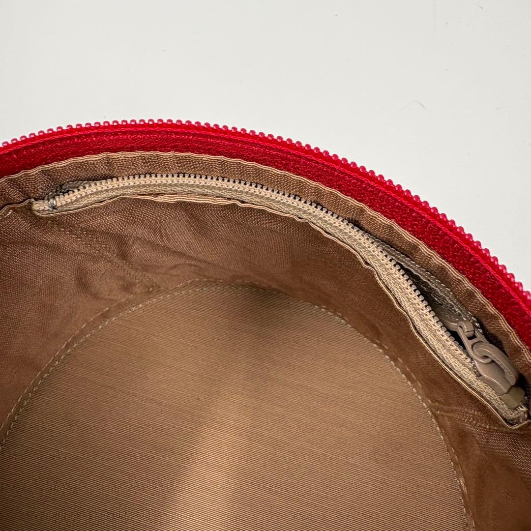 美品【BURBERRY】バニティバッグ ノバチェック レッド シャドーホース