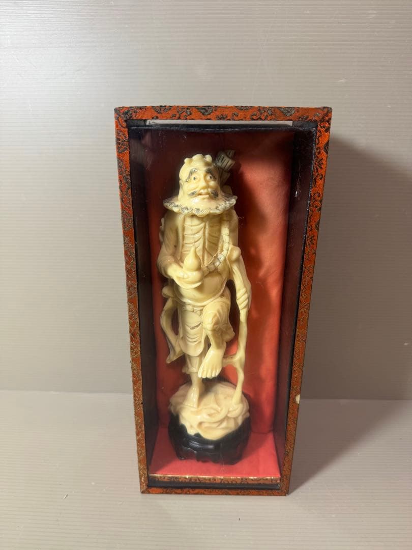 2875 根付　老人　置物　骨董品　時代物